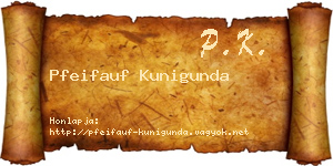Pfeifauf Kunigunda névjegykártya